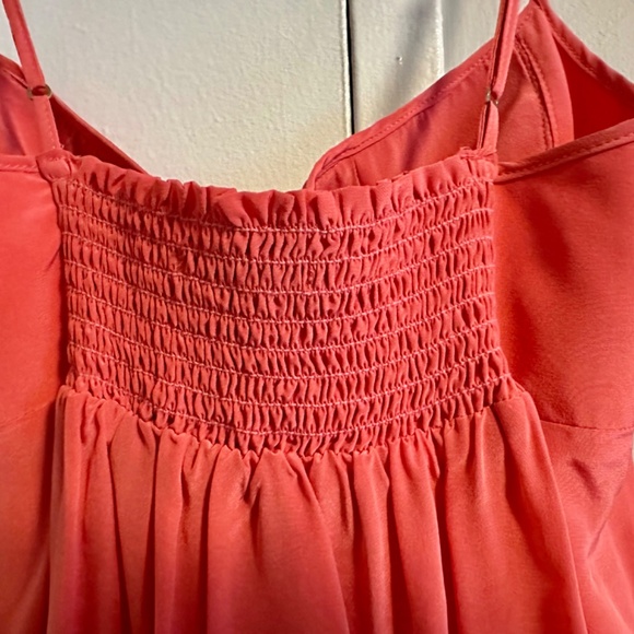 BLACK HALO SILK CAMISOLE MERMAID CUPS ADJUSTABLE BACK IN CORAL sz 10 - Picture 5 of 9